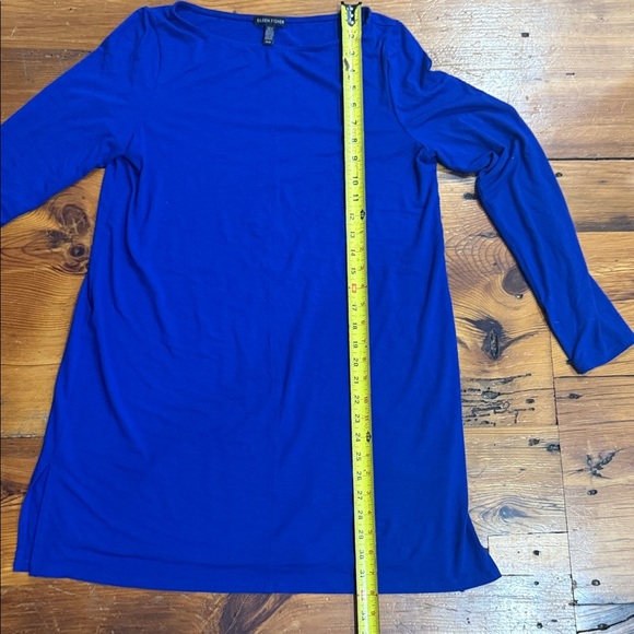 Eileen Fisher Royal Blue Garment Long Sleeve Top or Mini Dress Size Medium - Picture 6 of 13